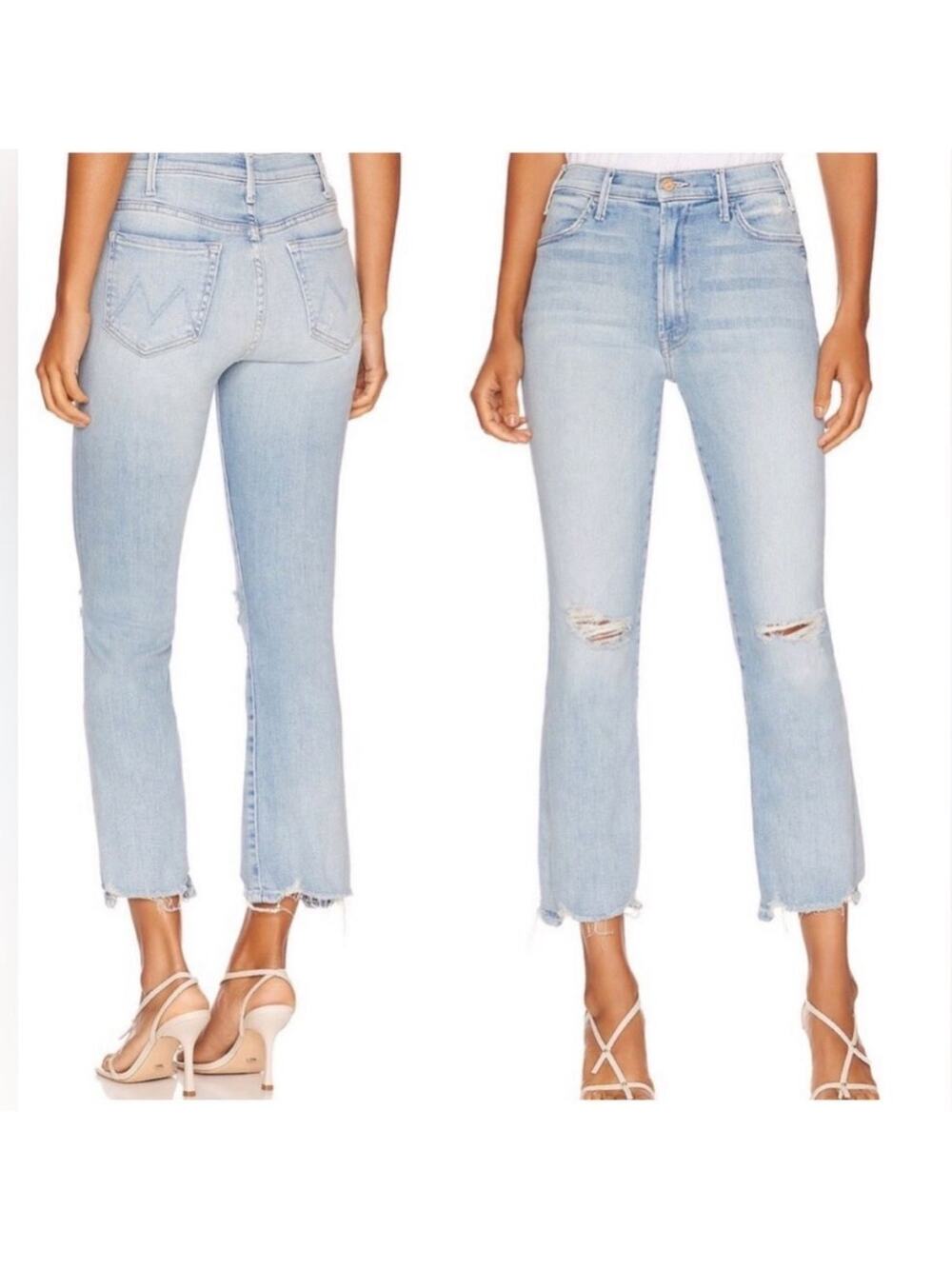 MOTHER The Hustler Ankle Chew Jeans Petal Plucker 27